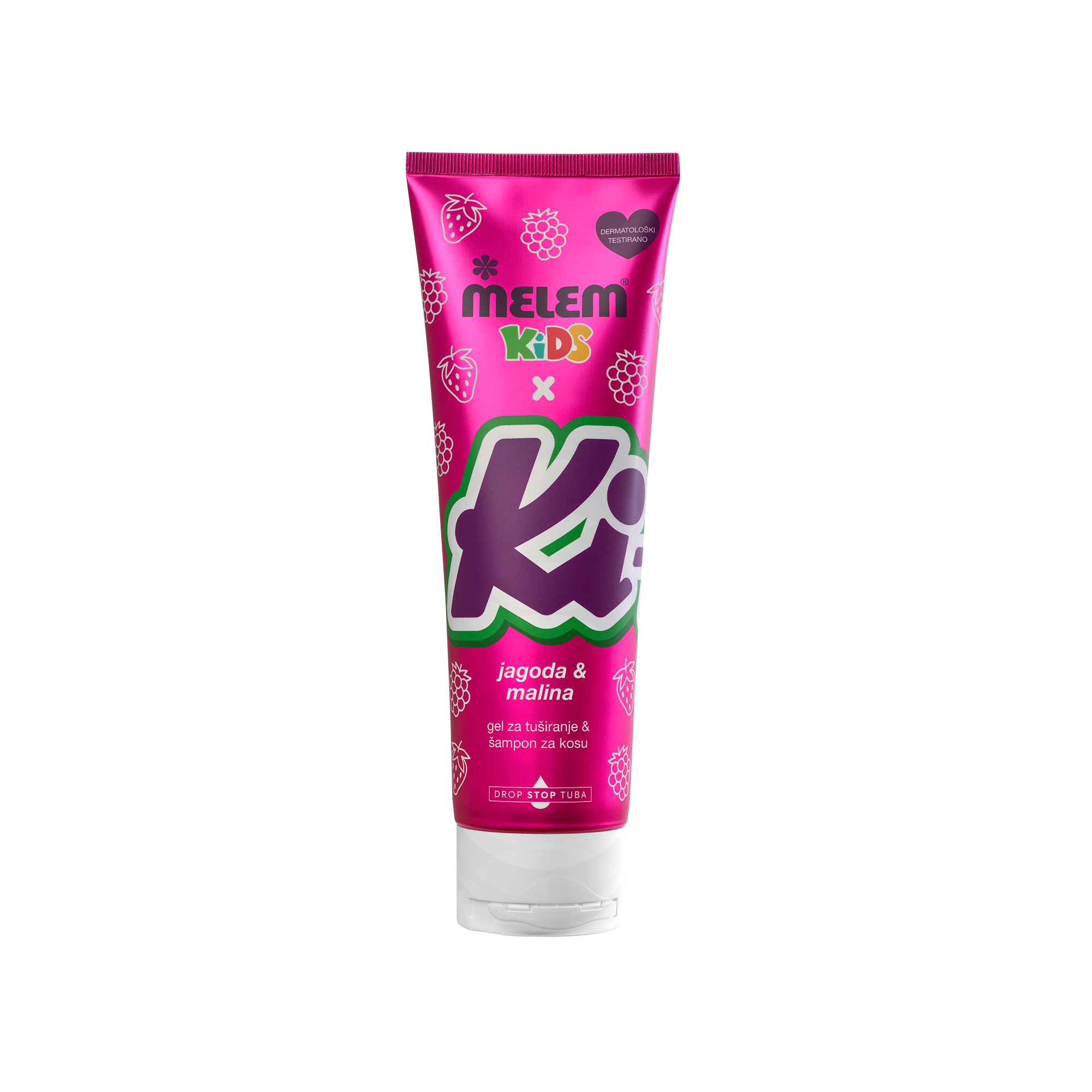 Melem Kids x KiKi 2in1 Strawberry & Raspberry, Hair&Body shampoo