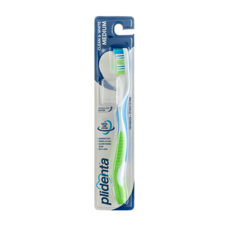 Clean & White Mittel Zahnbürste, 1 Stück-0
