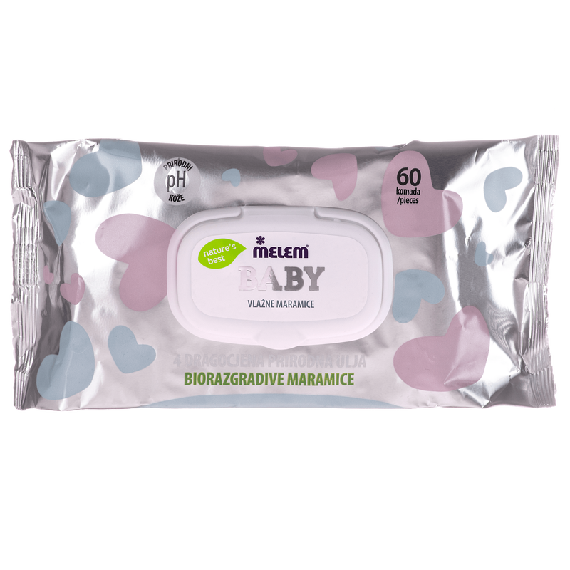 Baby Feuchttücher – 100 % biologisch abbaubar, 60 Stk-0