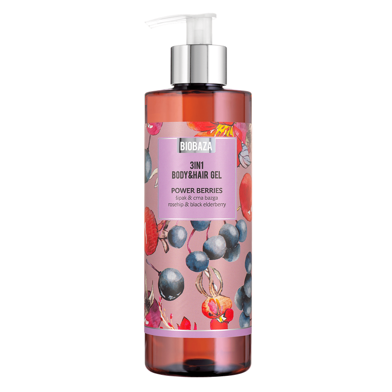 Power Berries 3u1 Body&Hair Gel za tuširanje i pranje kose, 400 ml-0
