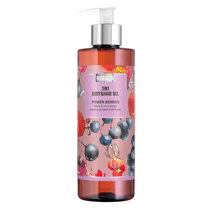 Power Berries 3u1 Body&Hair Gel za tuširanje i pranje kose, 400 ml-0