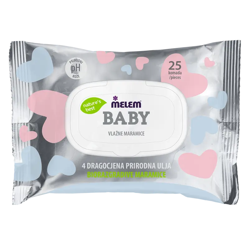 Baby Wet wipes - 100% biodegradable, 25 pcs-0