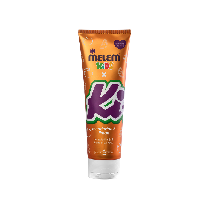 Melem Kids x KiKi 2in1 Mandarin & Lemon, Hair&Body shampoo & shower gel, 260 ml-0