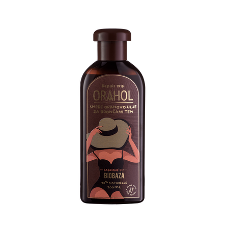 Orahol Brown walnut oil for bronze tan, 200 ml