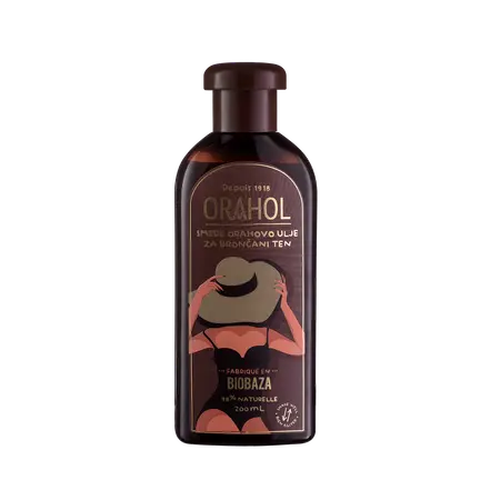 Orahol Smeđe orahovo ulje za brončani ten, 200 ml