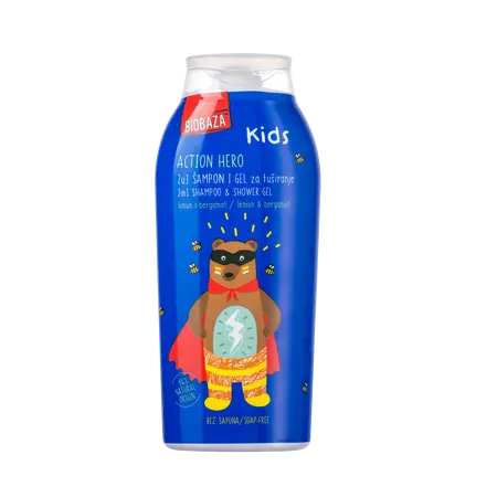 Action Hero 2u1 Body&Hair gel za tuširanje za djecu, 250 ml