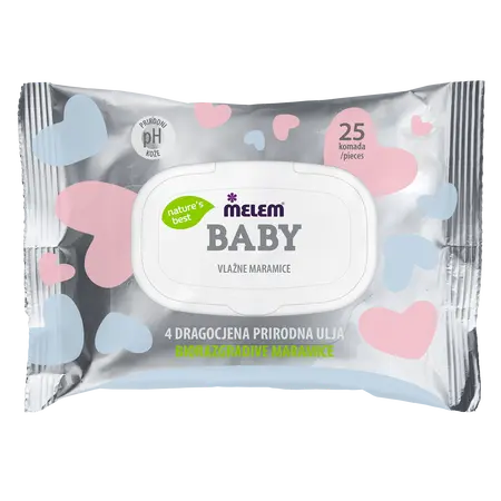Baby Uljne maramice za njegu lica i tijela, 25 kom