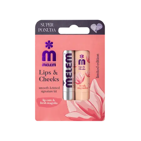 Lips & Cheeks duopack lip care & fresh magnolia, 2 x 4,5 g