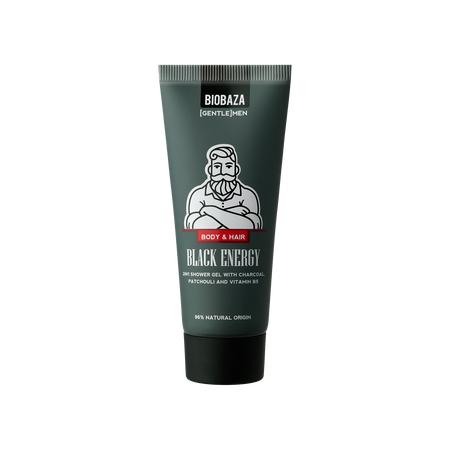 Black Energy 2u1 Body&Hair Shower gel, 220 ml, 30 ml