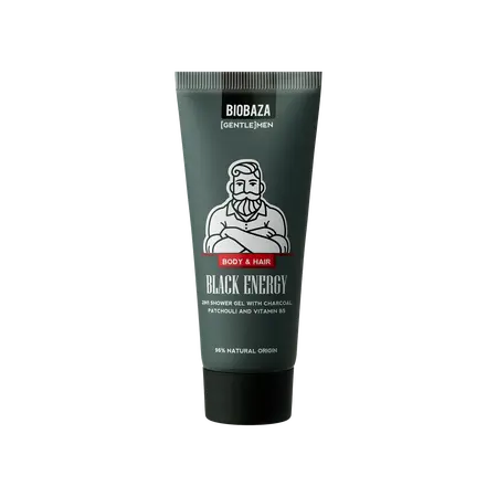 Black Energy 2u1 Body&Hair Shower gel, 220 ml, 30 ml